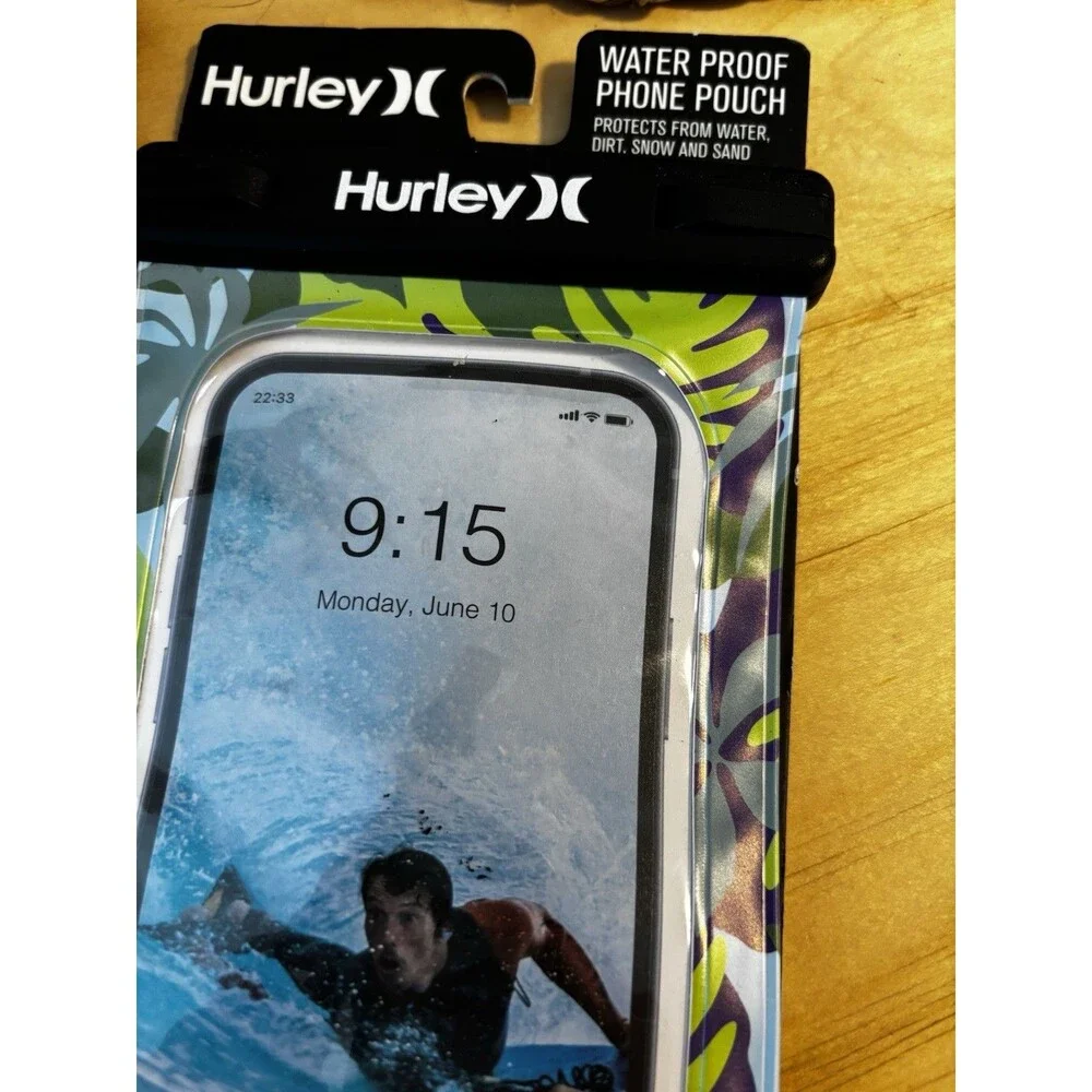 Hurley Tropical Universal Waterproof Phone Pouch New Dry Bag Water Dirt Sand